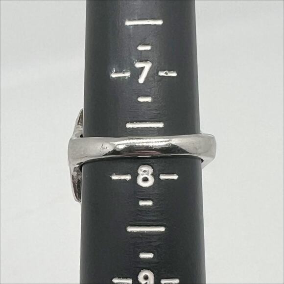 Vintage Large Pink/Purple Stone Statement Cocktail Ring Silver Tone Size 7.75 - Picture 5 of 6